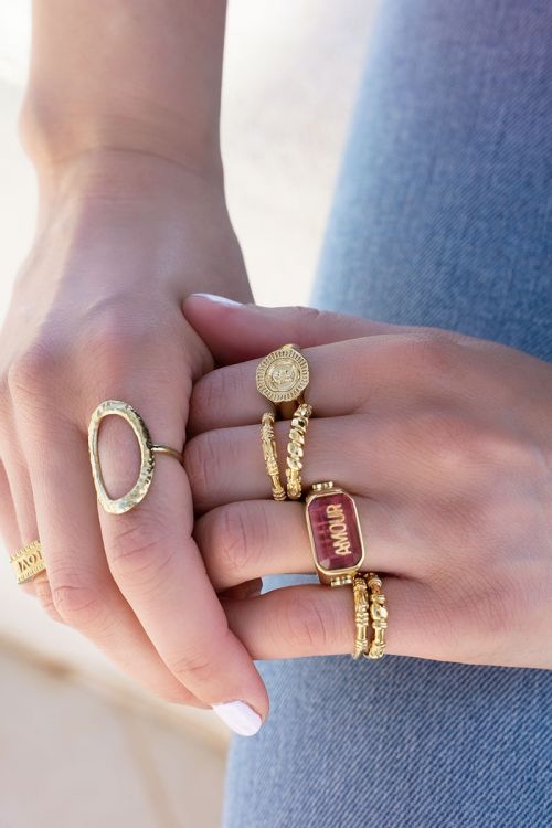 RING PATROON BALI GOUD