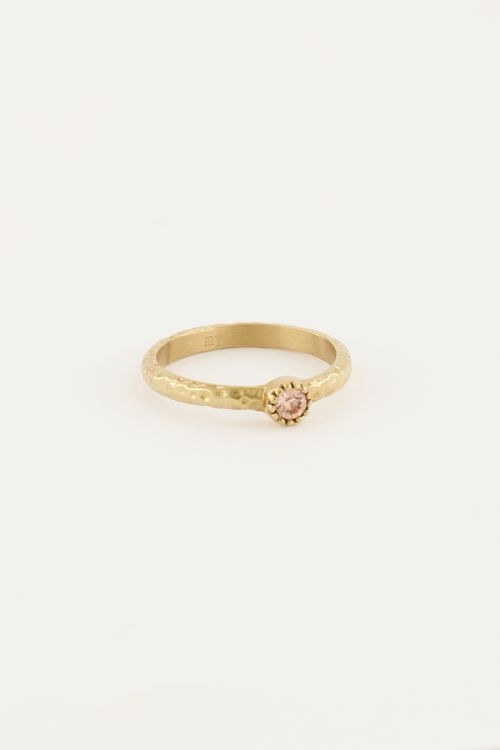 RING STEENTJE NUDE GOUD