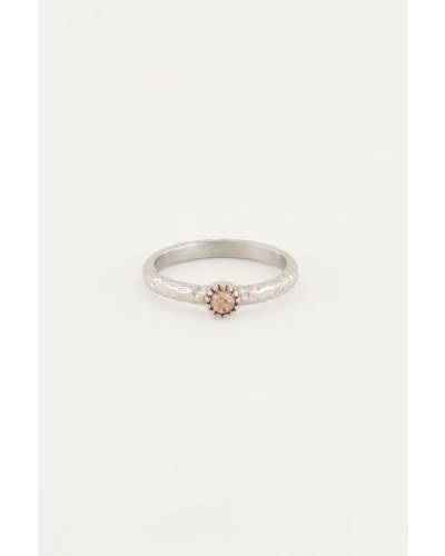 My Jewellery RING STEENTJE NUDE ZILVER