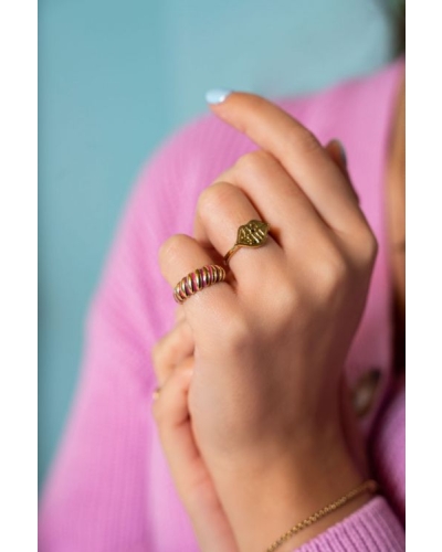 My Jewellery Candy couture roze gedraaide ring zilver