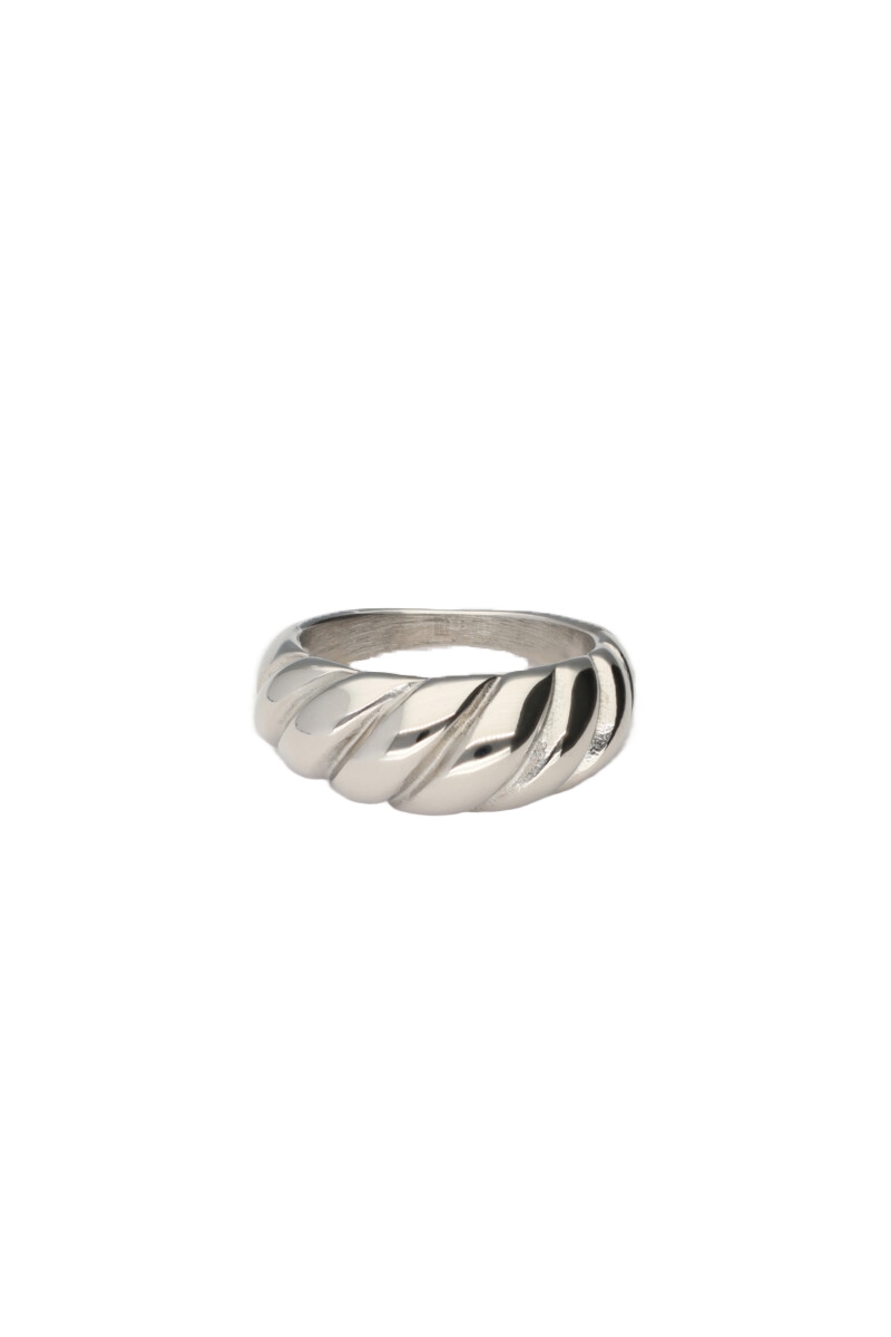 RING GEDRAAID ZILVER