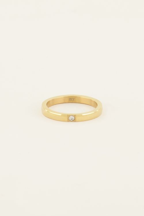 RING ONE STONE GOUD