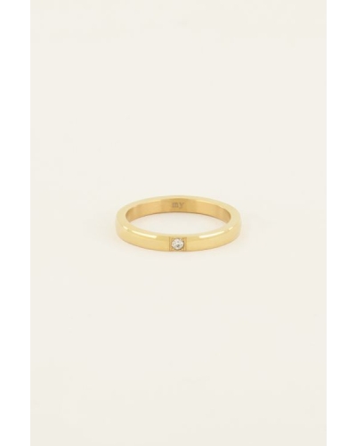 RING ONE STONE GOUD