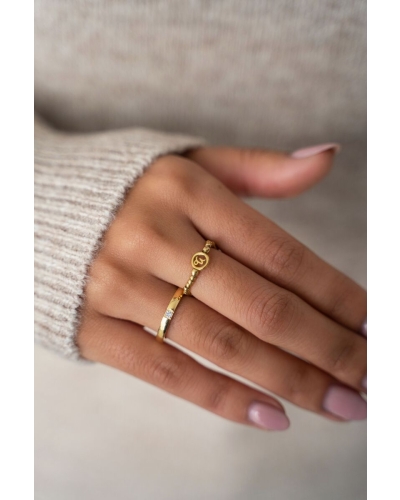 RING ONE STONE GOUD