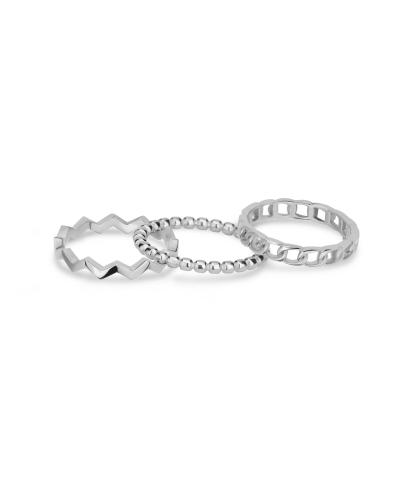 LIFE IS FUN RINGEN SET ZILVER 