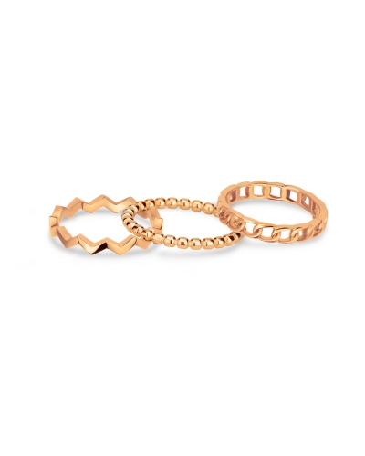 Melano LIFE IS FUN RINGEN SET ROSE GOUD | GOSSIP