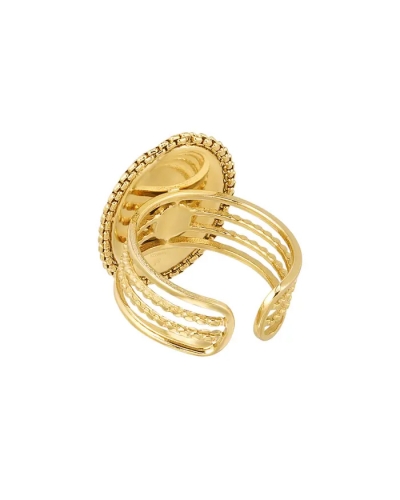 RING MET OVALE WITTE STEEN