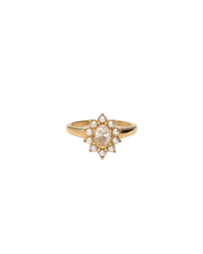My Jewellery RING MET STEEN EN PARELS GOUD