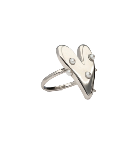 My Jewellery Ring big heart with pearls MJ09319