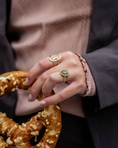 RING DUBBELE LAAG ZWART