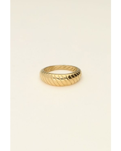 RING MET RIBBELS GOUD