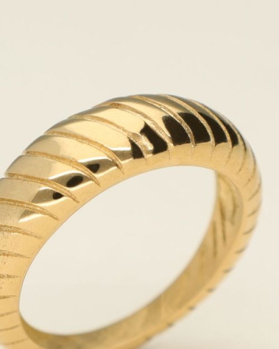 RING MET RIBBELS GOUD
