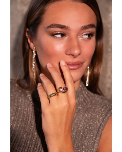 RING MET RIBBELS ZILVER