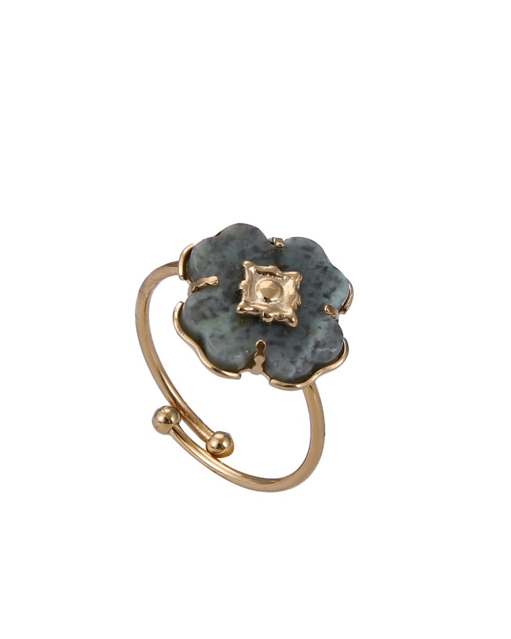 RING KLAVER GOUD/GROEN