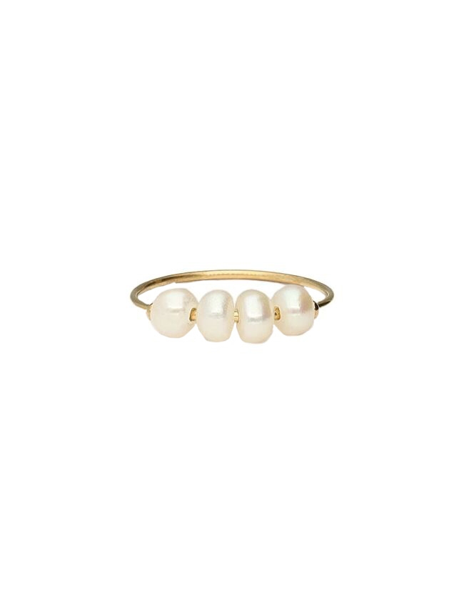RING MET ZOETWATERPARELS GOUD