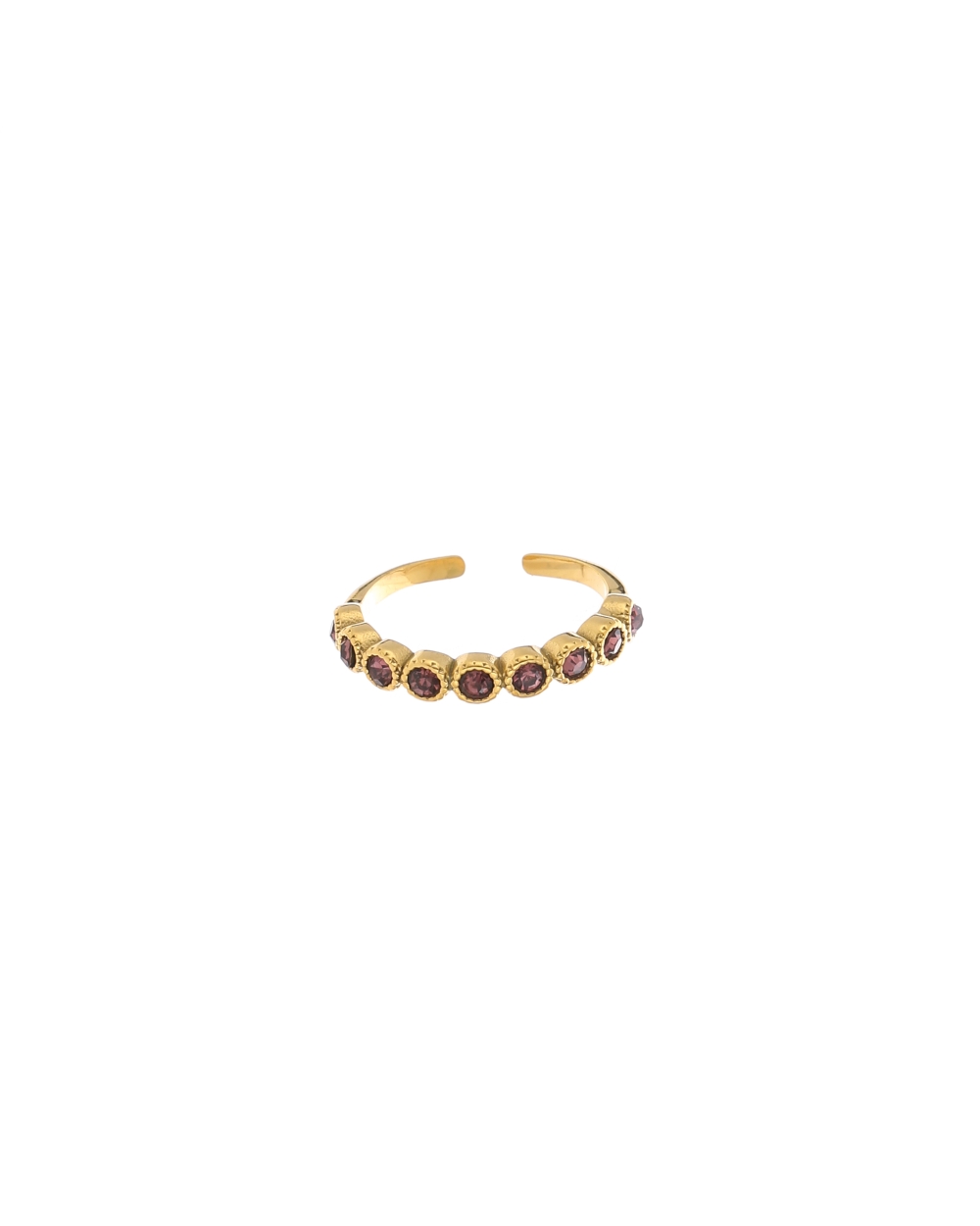 VINTAGE RING LILA STEENTJES GOUD