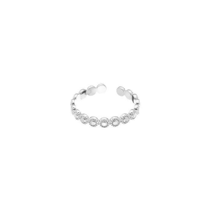 RING BASIC FLOWER ZILVER