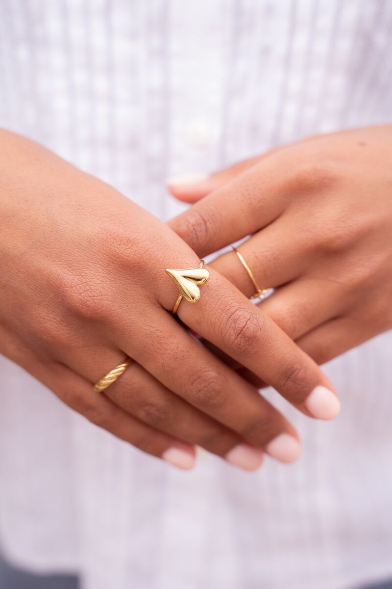 RING MET HART GOUD
