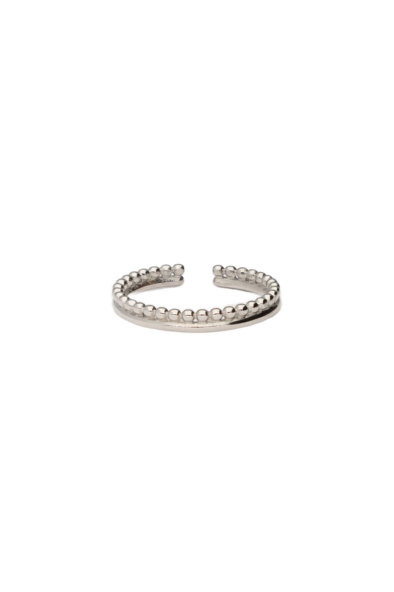 BOLLETJES RING ZILVER