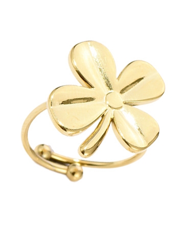 RING BLOEM L GOUD