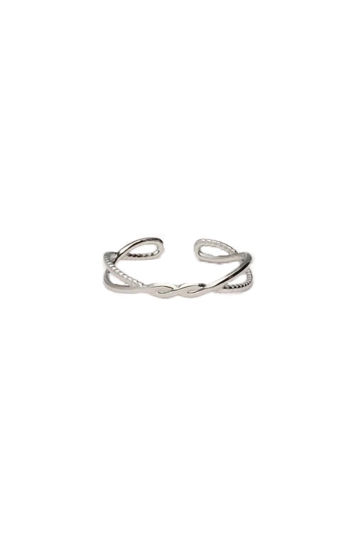 RING TWISTED ZILVER