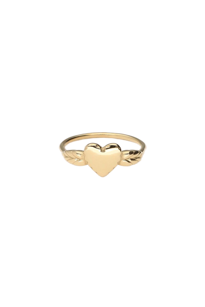 VINTAGE RING MET HARTJE MINIMALISTISCH GOUD
