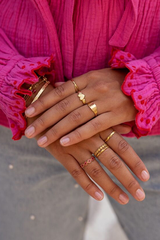 VINTAGE RING MET HARTJE MINIMALISTISCH GOUD