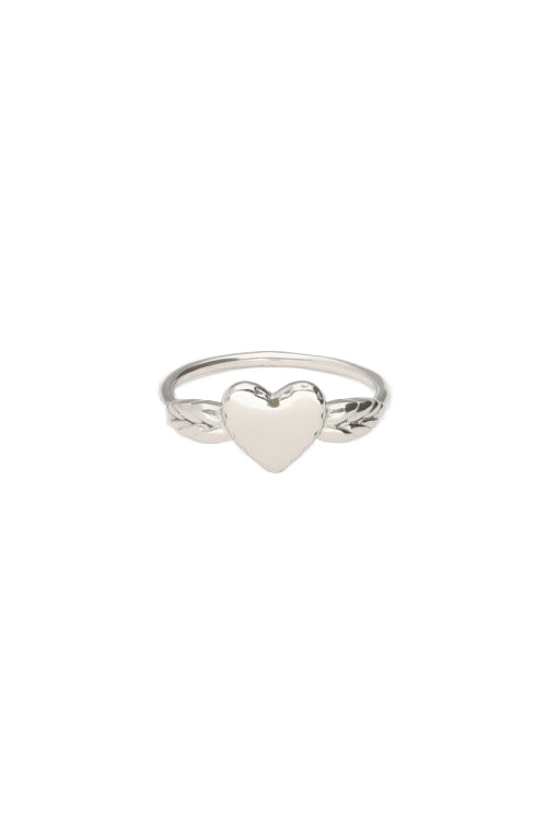 VINTAGE RING MET HARTJE MINIMALISTISCH ZILVER