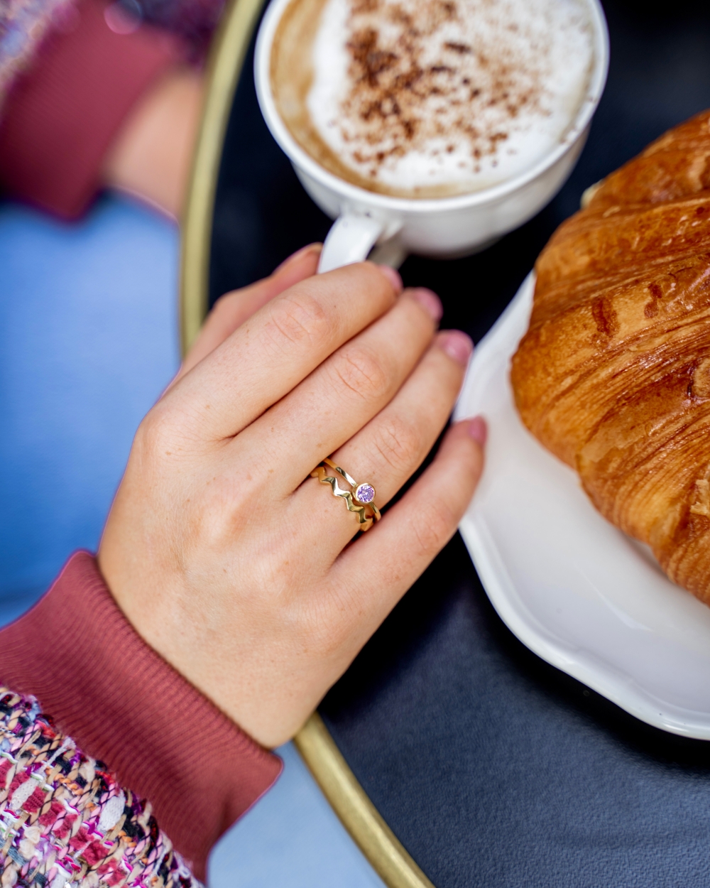 TWISTED PETITE RING GOUD