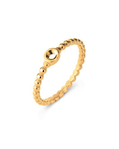 TWISTED TIEM RING GOUD