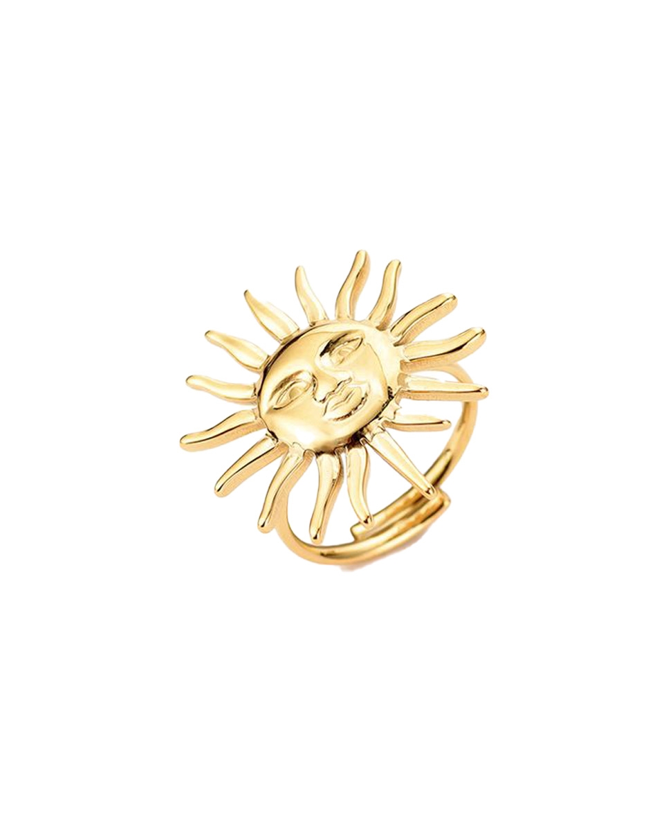 Gossip RING SUN SMILEY Goud