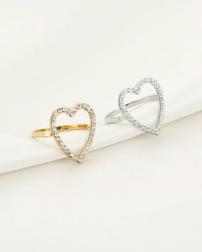 Gossip RING GROOT HART ZILVER
