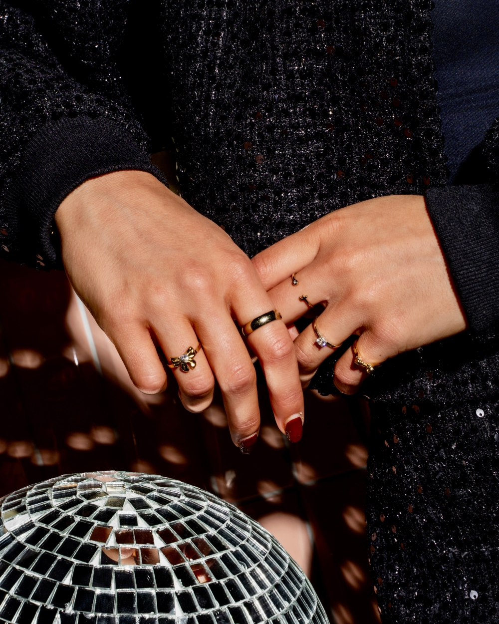 RING STRIKJE EN HARTJE GOUD