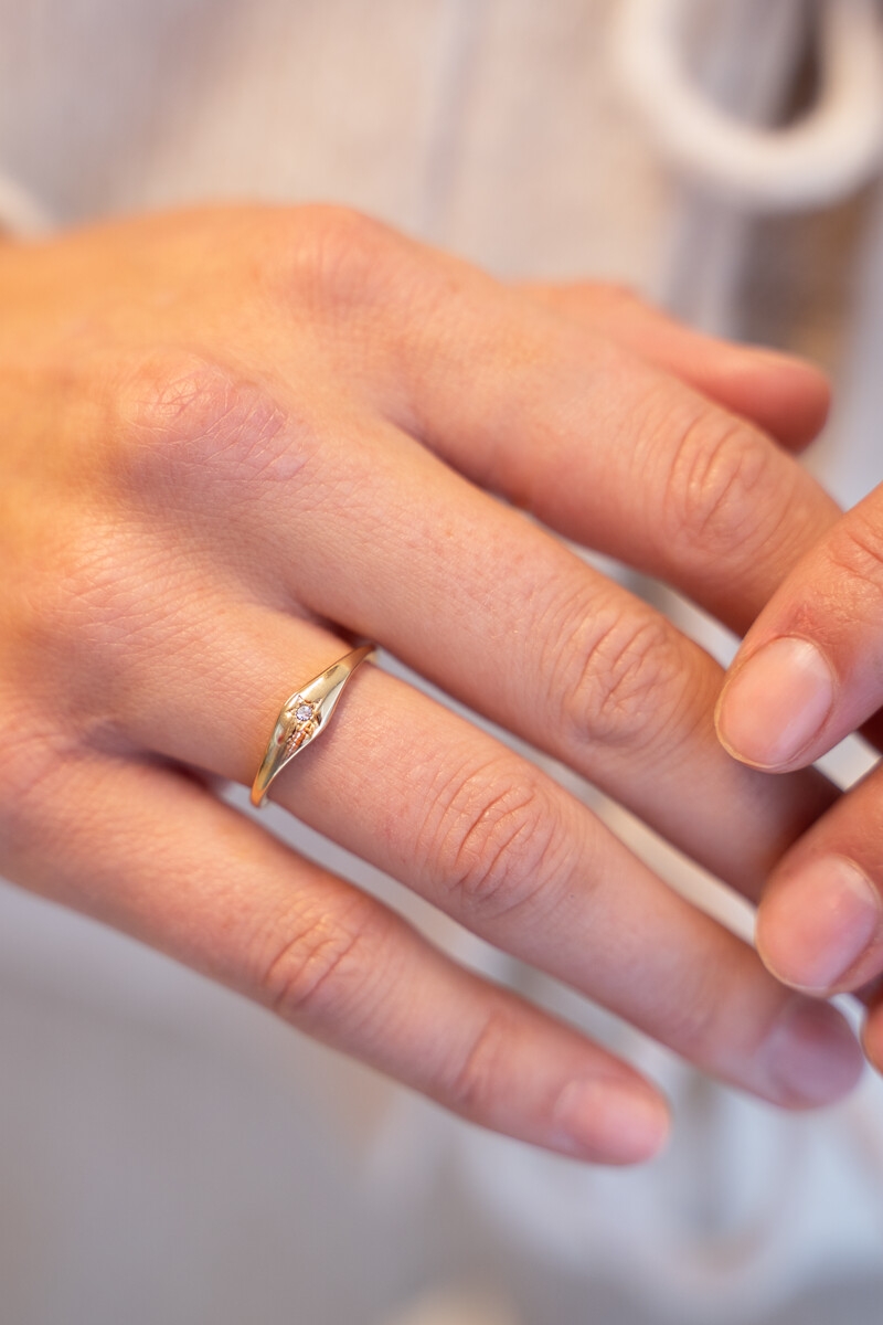STARRY RING MET STRASS STEENTJE GOUD