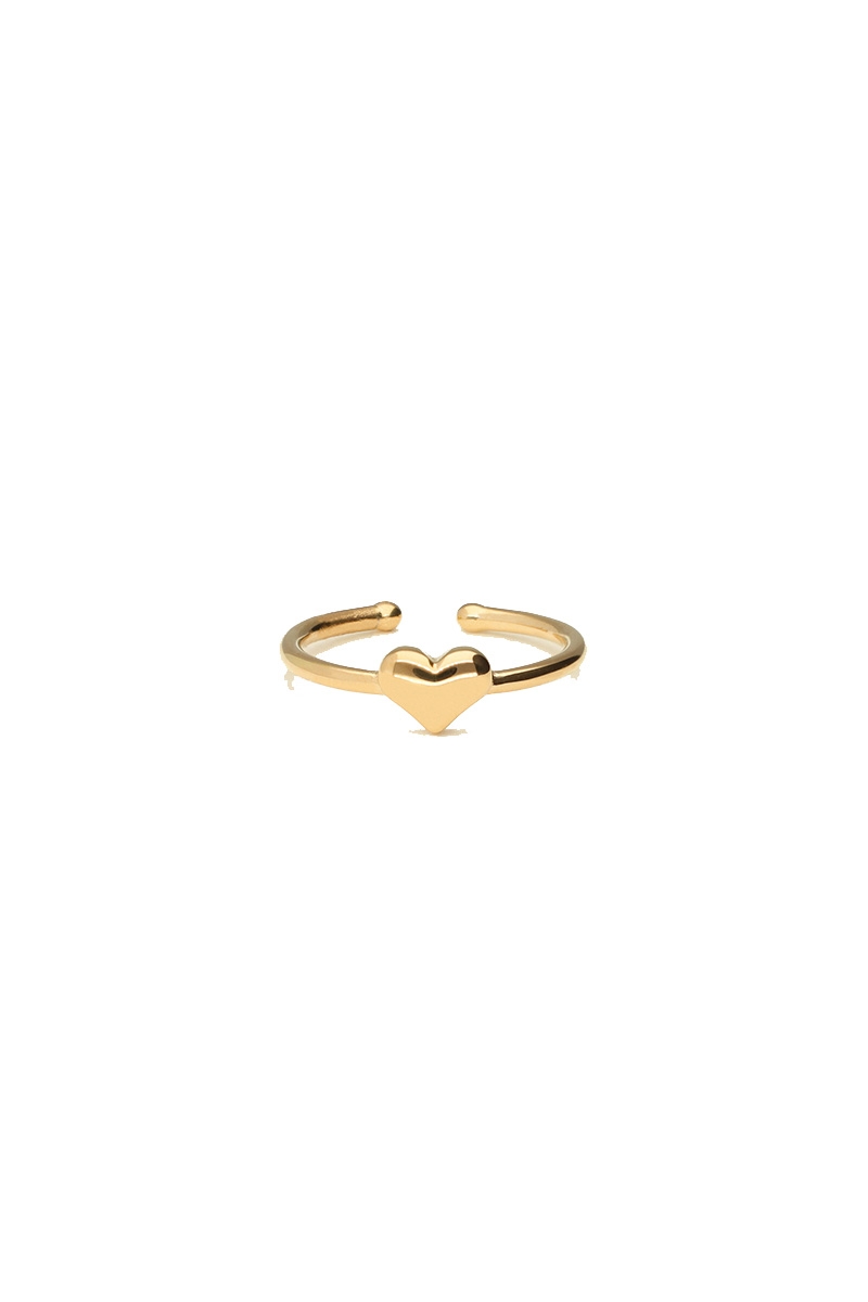 PINK RING MET HARTJE GOUD