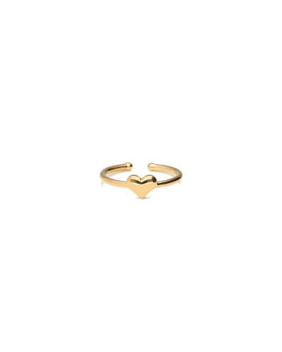 PINK RING MET HARTJE GOUD