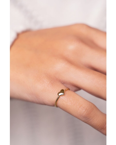PINK RING MET HARTJE GOUD
