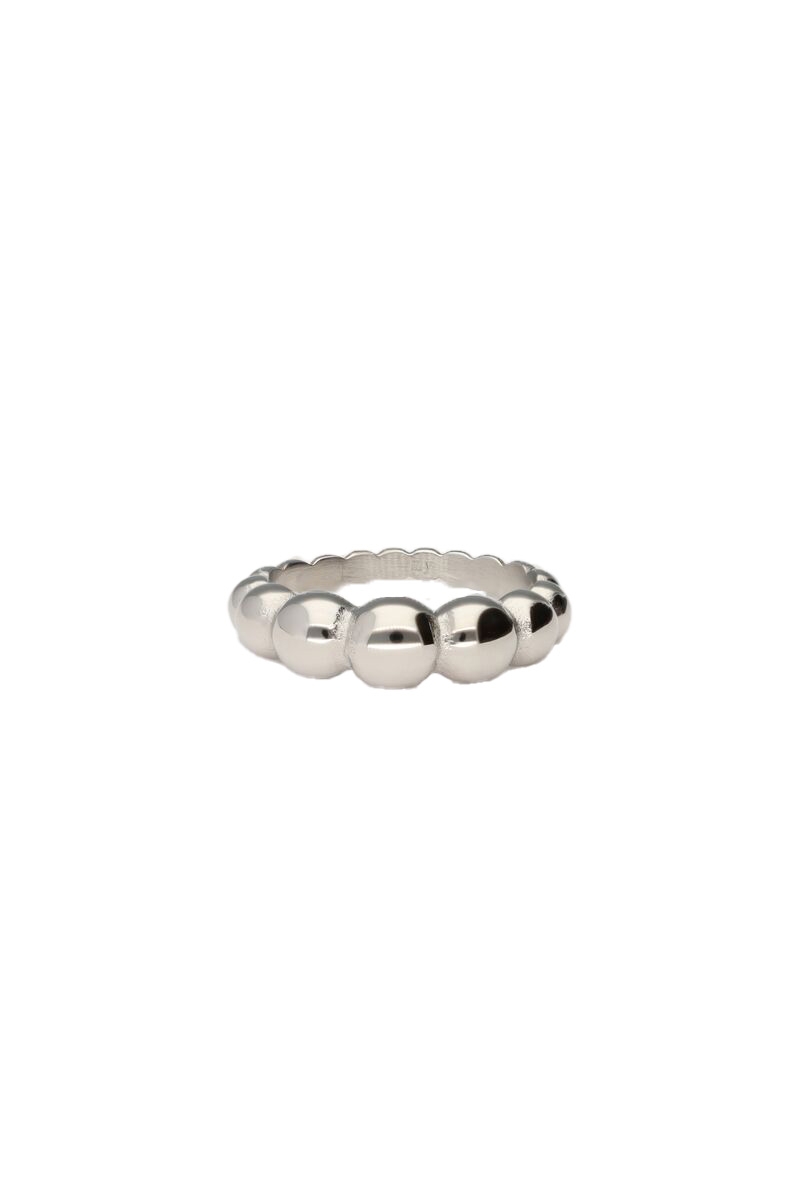 RING MET BUBBLE ZILVER