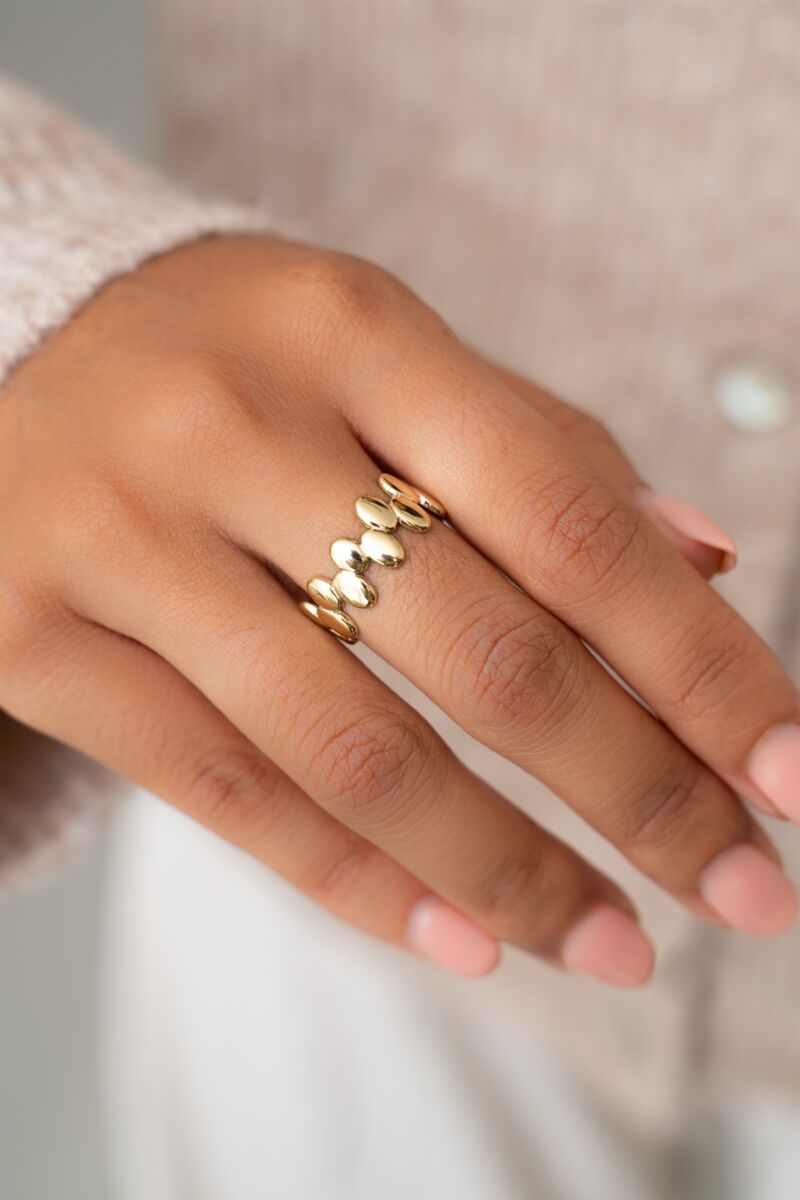 RING OVALE DETAILS GOUD