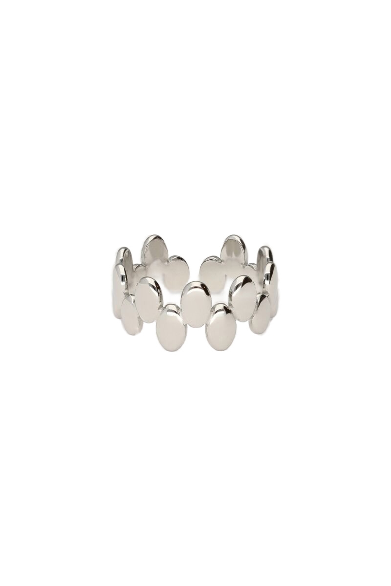 RING OVALE DETAILS ZILVER