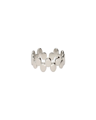 RING OVALE DETAILS ZILVER