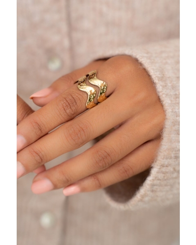 My Jewellery RING MET DUBBELE WAVE GOUD