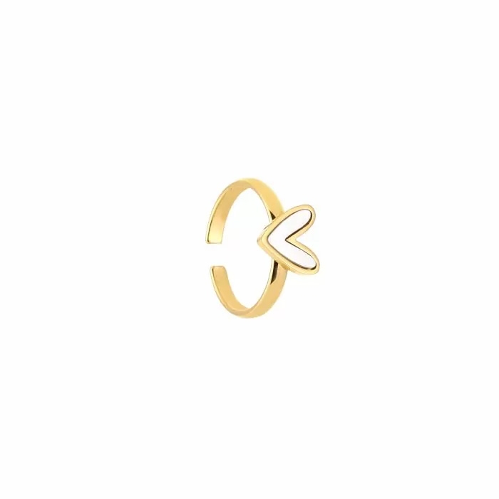 RING PARELMOER HARTJE GOUD