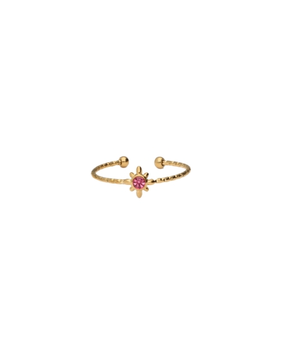 RING MET ZON EN STRASS GOUD