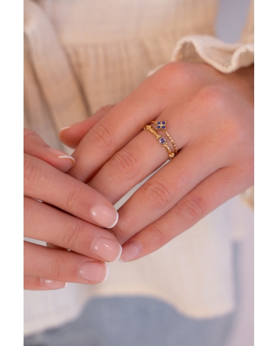 My Jewellery VINTAGE RING MET LILA STRASS