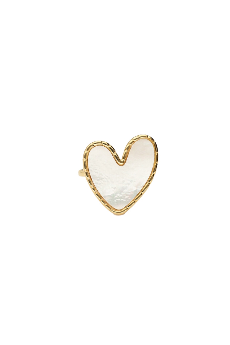 RING PARELMOER HARTJE GOUD