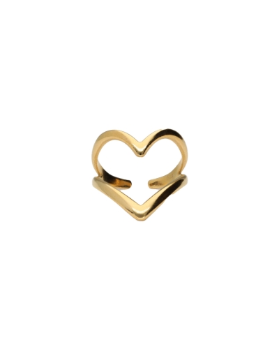 My Jewellery RING MET GROOT OPEN HART GOUD