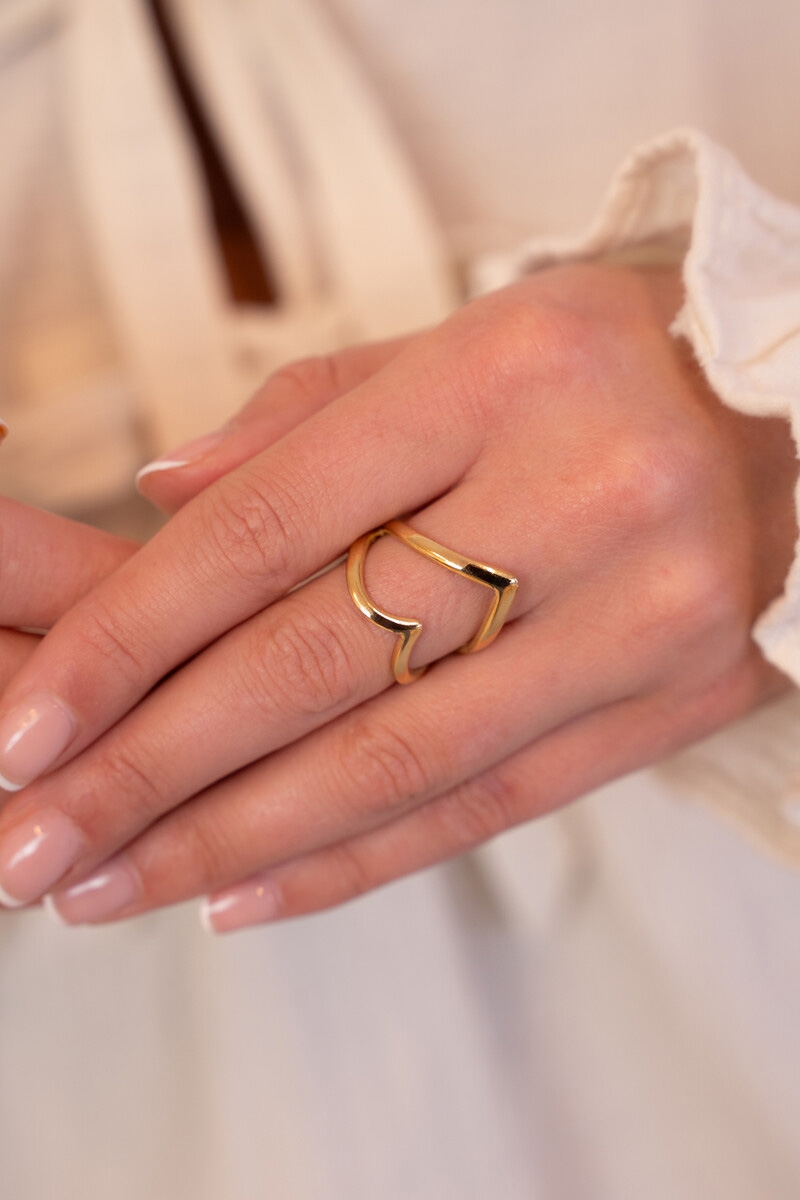RING MET GROOT OPEN HART GOUD