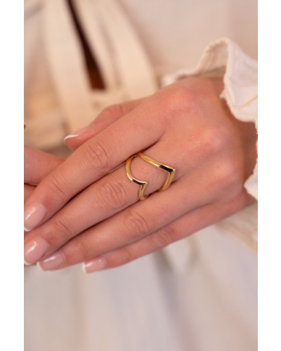 My Jewellery RING MET GROOT OPEN HART GOUD