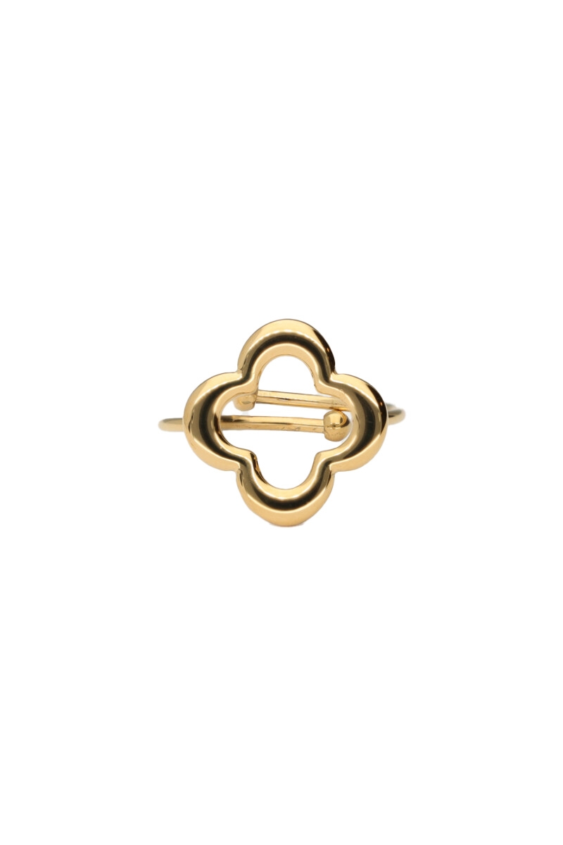RING STATEMENT KLAVER GOUD